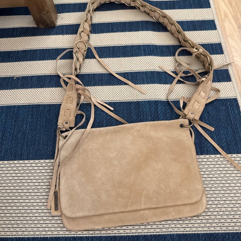Dolce & Gabana Beige Suede Shoulder Bag